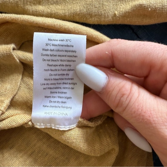 Wrap London Womens Scoop Neck Long Sleeve Top 100% Linen Size 4 - Picture 12 of 12